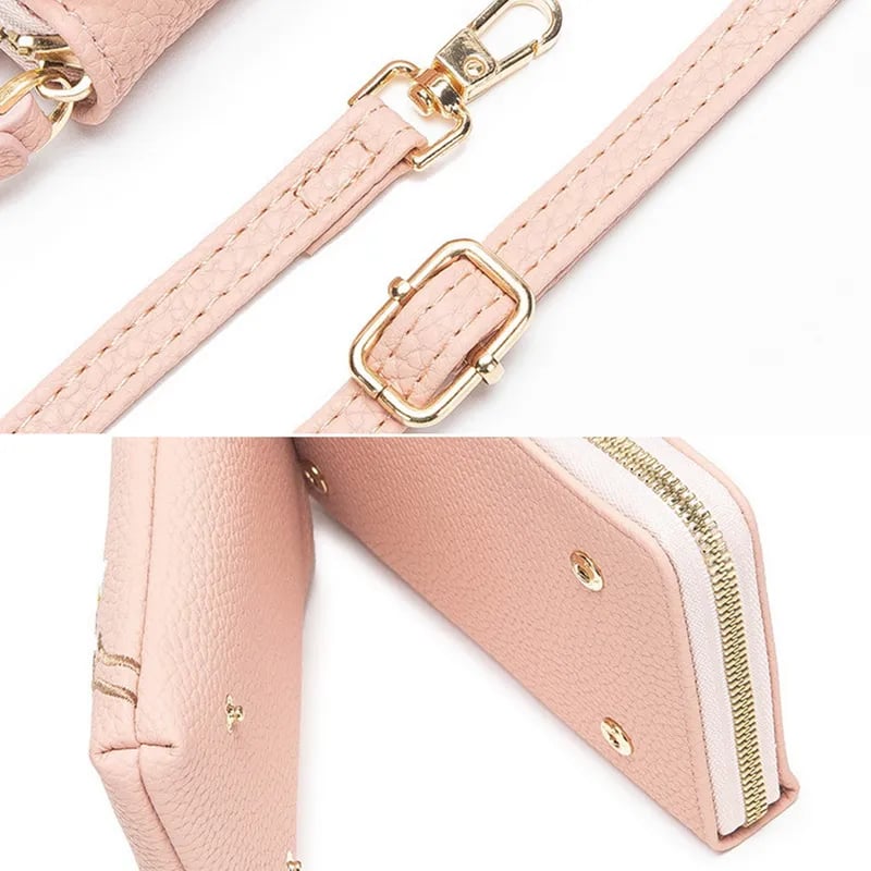 Vrouwen Sling Cross-Body Portemonnee met Mobiele Mobiele Telefoonhouder