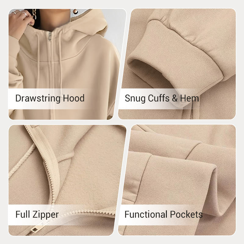 💥Limited Time Offer 50% Aanbieding🔥 Herfst Winter Zipper Hoodie voor dames