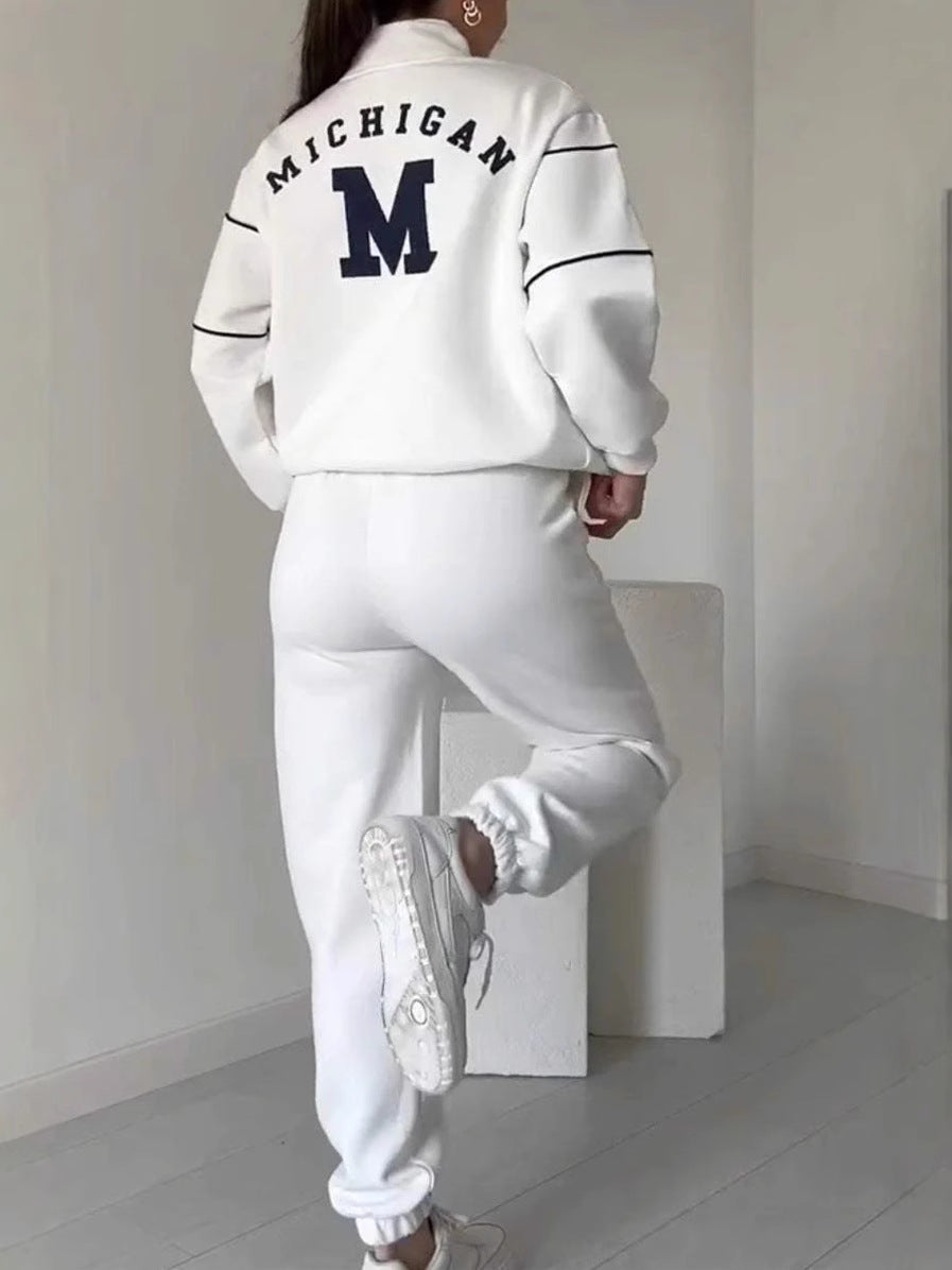 Casual sweatshirt 2-delige set met lijn