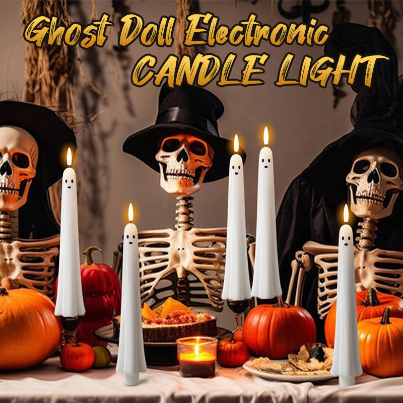 🎃👻 Op afstand bediend spooklampje met 3D brandende lont 👻🎃