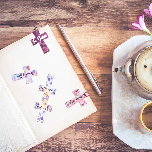 📖Magnetische kruis boekenleggers - Perfect cadeau voor bijbelstudies, leraren & studenten 🌸✝️