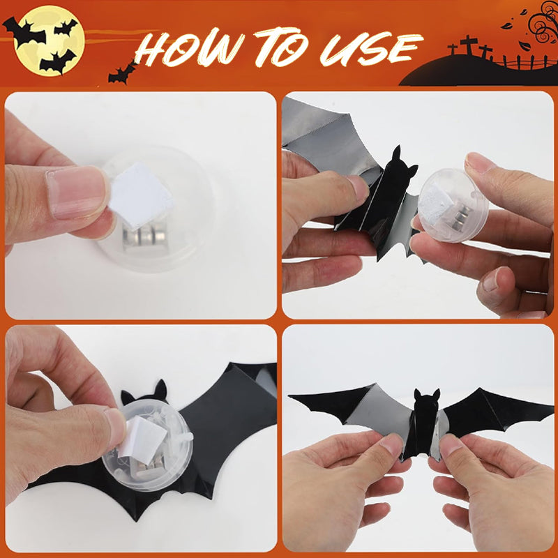 🎃LED Gloeiende Vleermuis Groep🦇