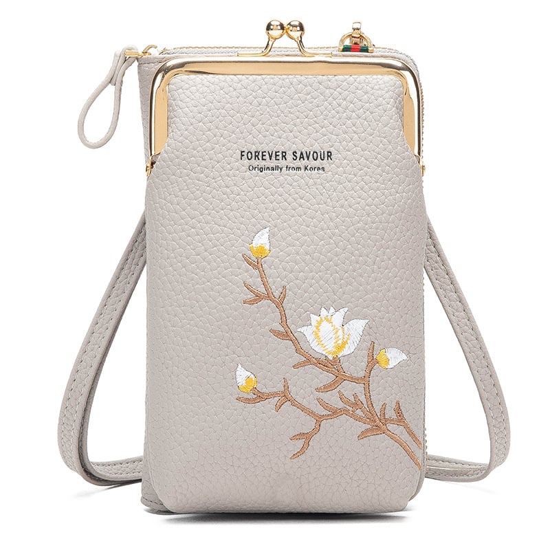 Vrouwen Sling Cross-Body Portemonnee met Mobiele Mobiele Telefoonhouder
