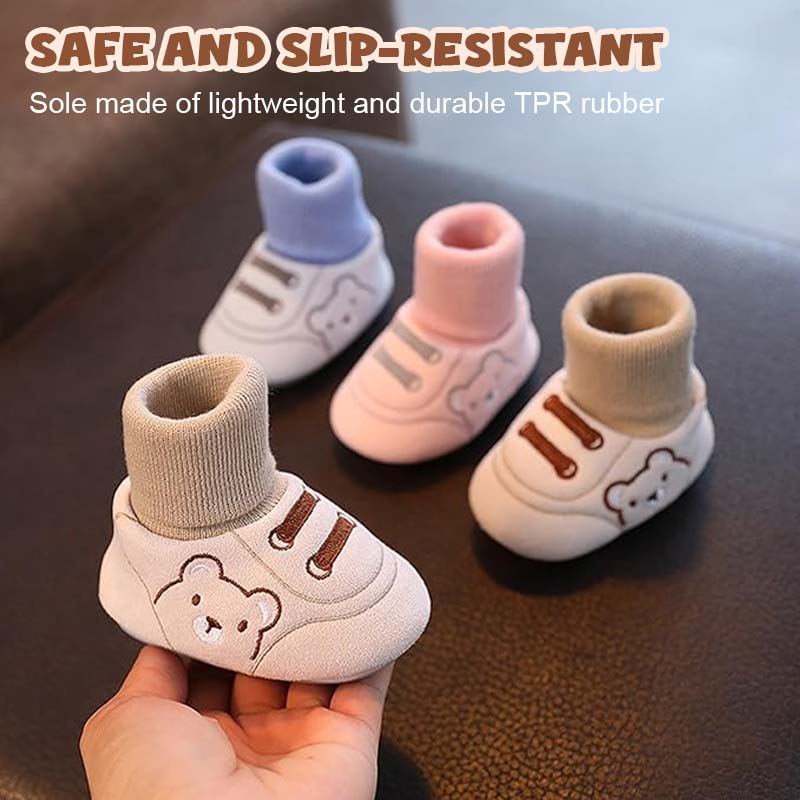 Schattige Beer Eerste Wandelschoenen Slip-on Peuterschoenen