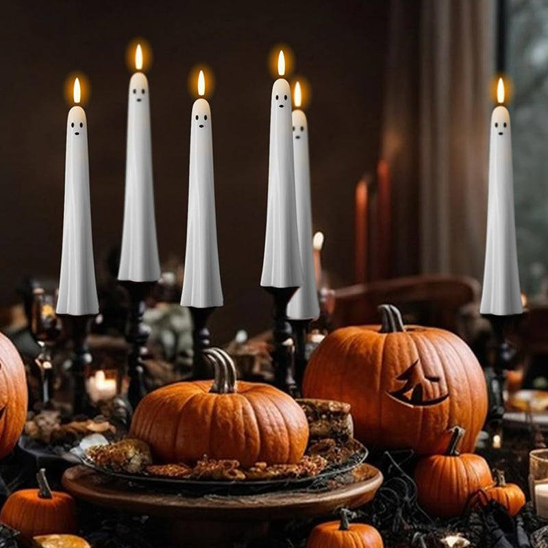 🎃👻 Op afstand bediend spooklampje met 3D brandende lont 👻🎃