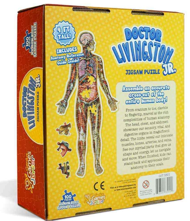 Vloerpuzzel 100 stukjes menselijk lichaam voor kinderen