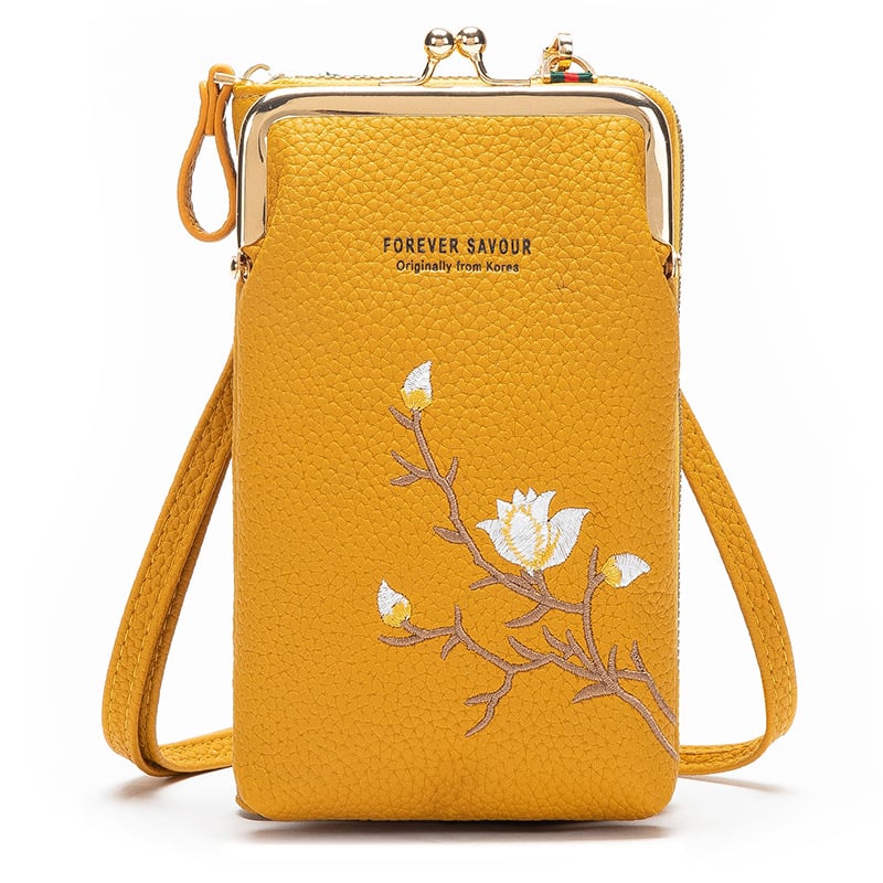 Vrouwen Sling Cross-Body Portemonnee met Mobiele Mobiele Telefoonhouder