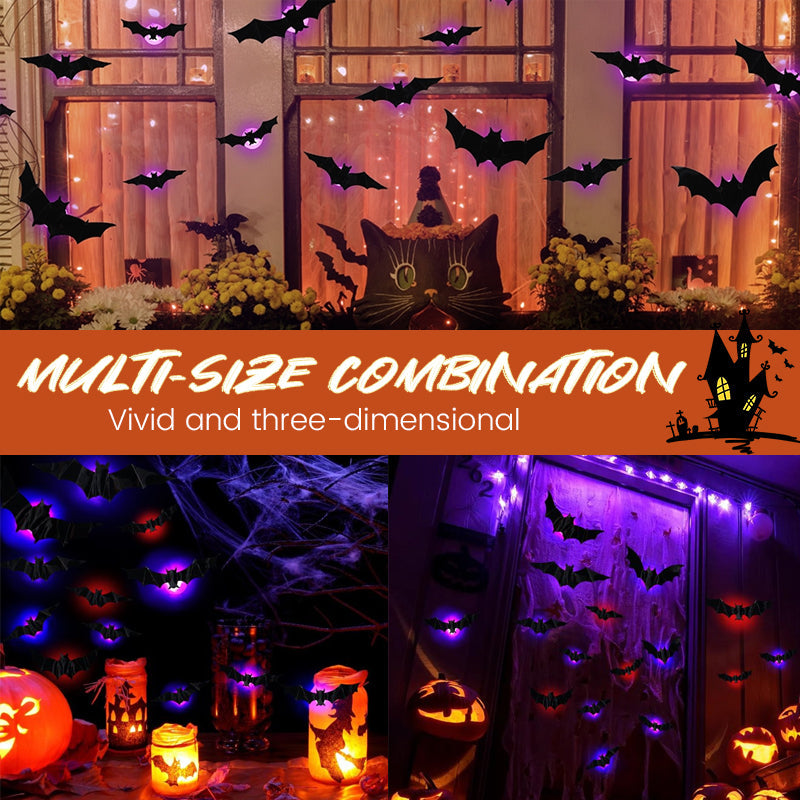 🎃LED Gloeiende Vleermuis Groep🦇