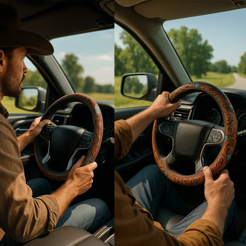 Retro Westerse Cowboy Auto Universele Stuurwielhoes