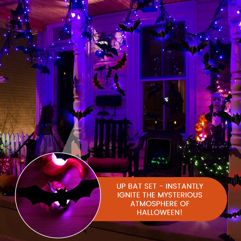 🎃LED Gloeiende Vleermuis Groep🦇