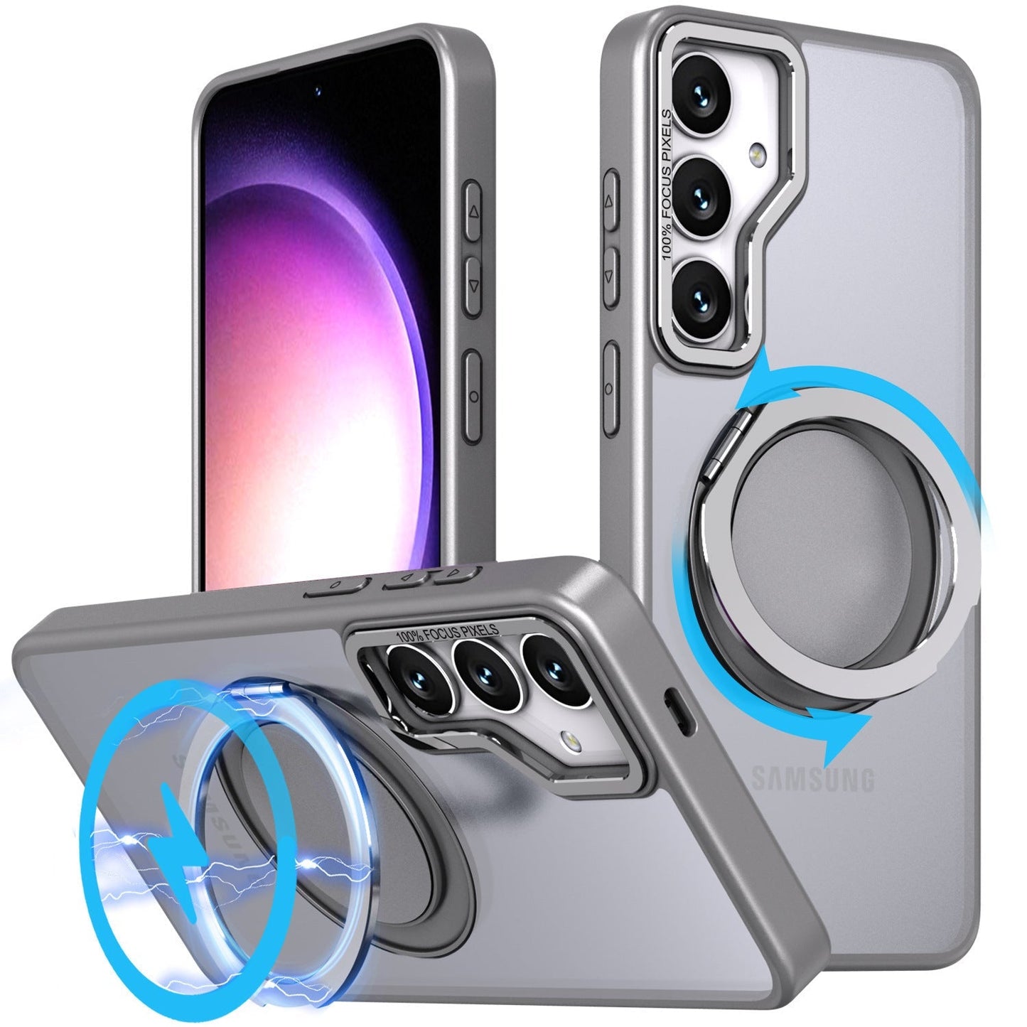 Roterande ring Magnetisk hållare Telefonfodral