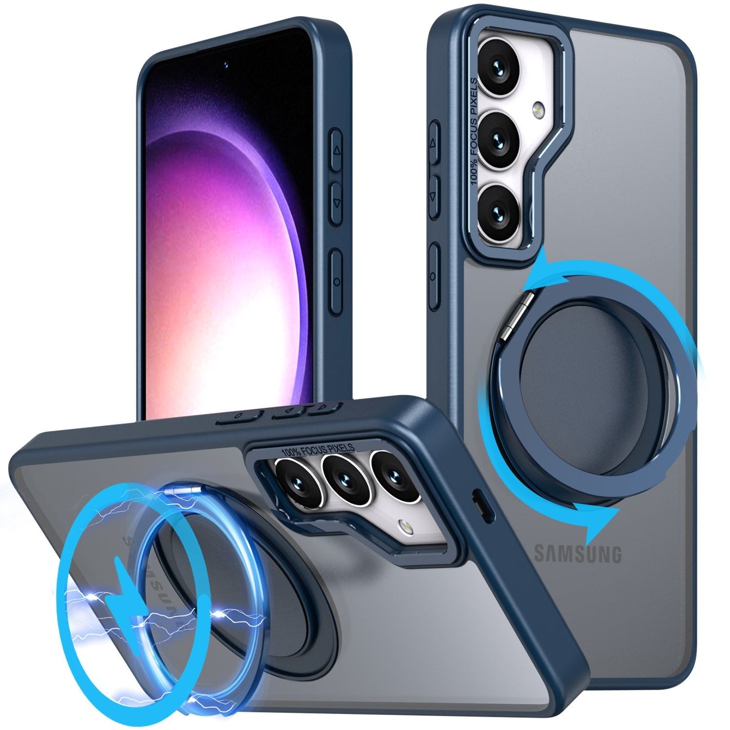 Roterande ring Magnetisk hållare Telefonfodral