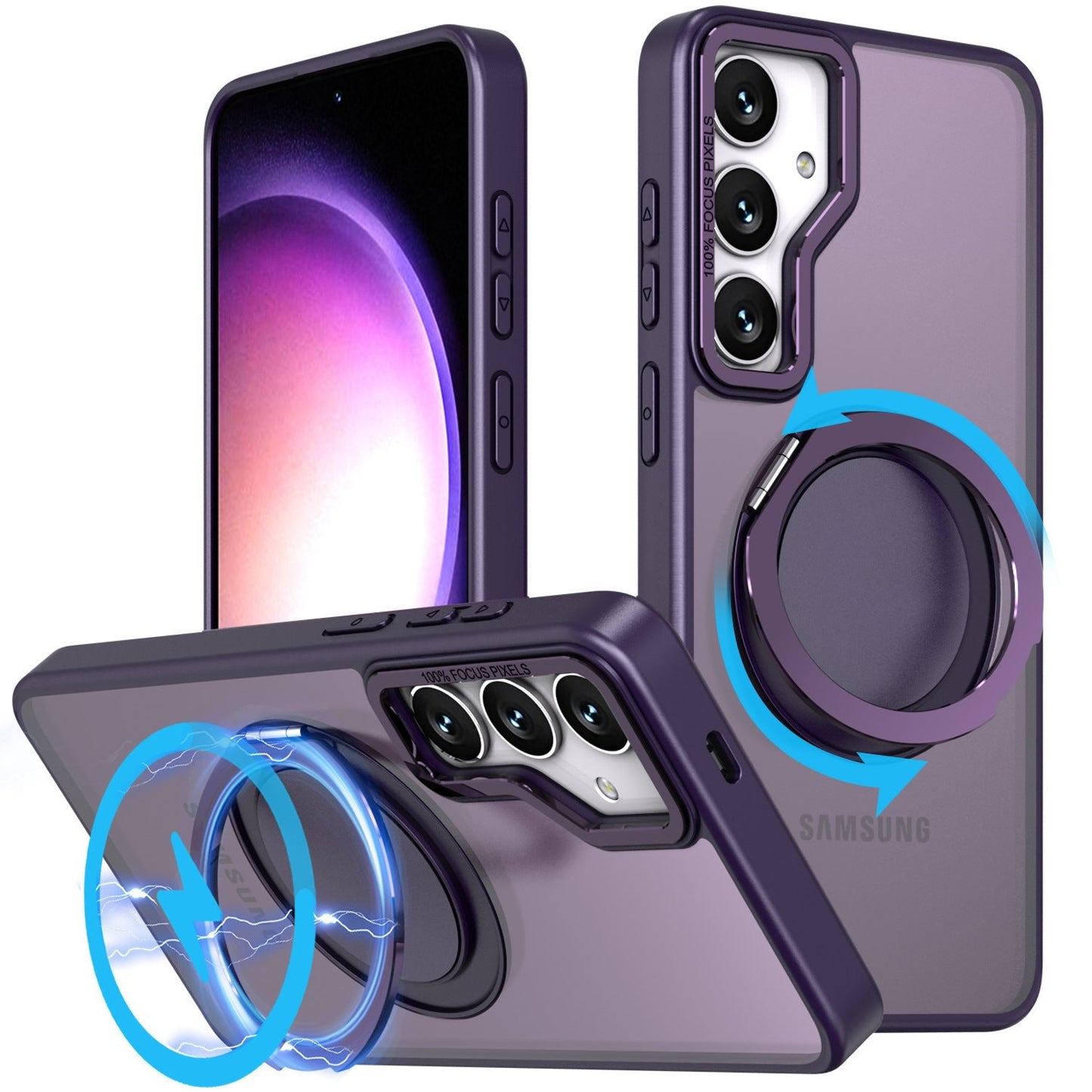 Roterande ring Magnetisk hållare Telefonfodral
