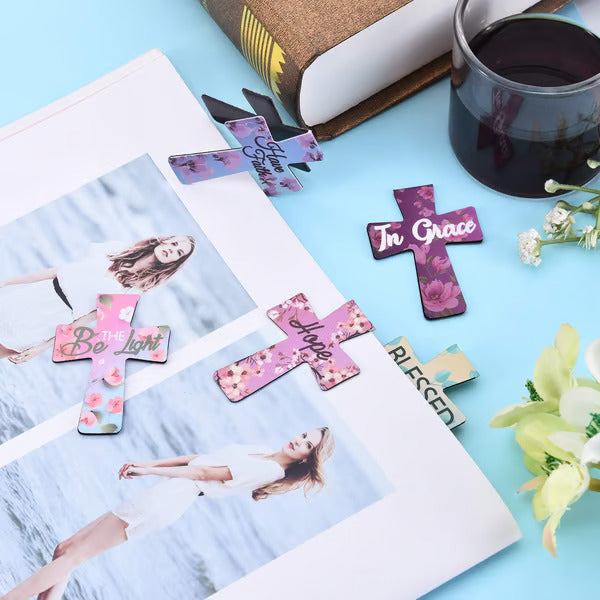 📖Magnetische kruis boekenleggers - Perfect cadeau voor bijbelstudies, leraren & studenten 🌸✝️