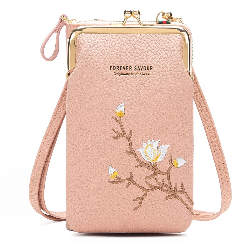 Vrouwen Sling Cross-Body Portemonnee met Mobiele Mobiele Telefoonhouder