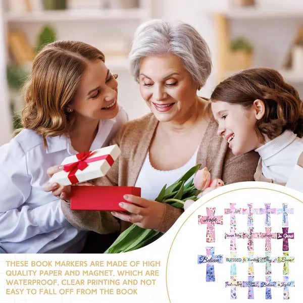 📖Magnetische kruis boekenleggers - Perfect cadeau voor bijbelstudies, leraren & studenten 🌸✝️