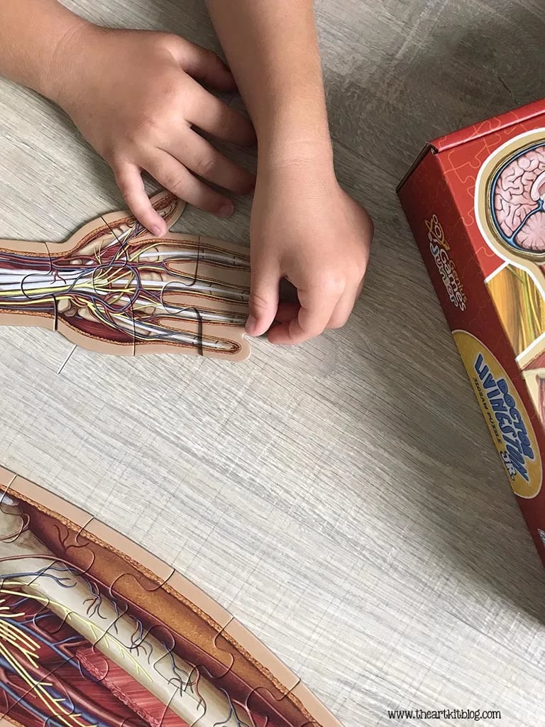 Vloerpuzzel 100 stukjes menselijk lichaam voor kinderen