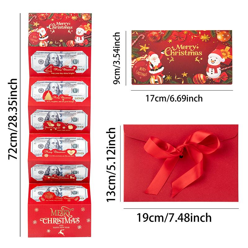 🎄 Kerst enveloppen met geld en geld clips