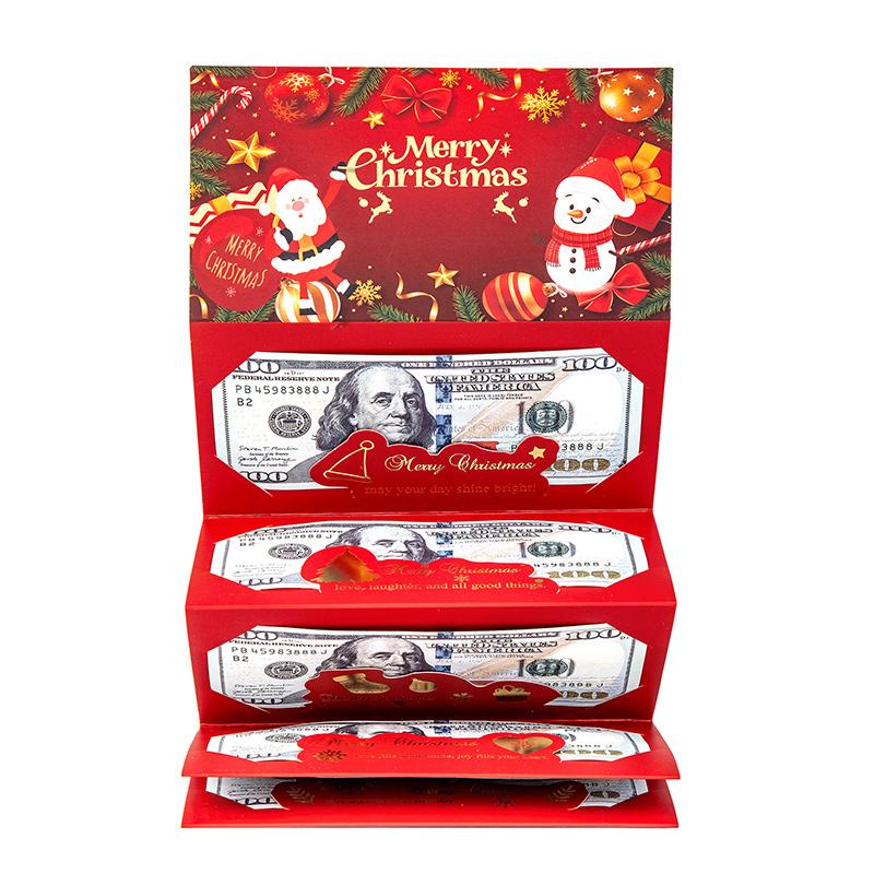 🎄 Kerst enveloppen met geld en geld clips
