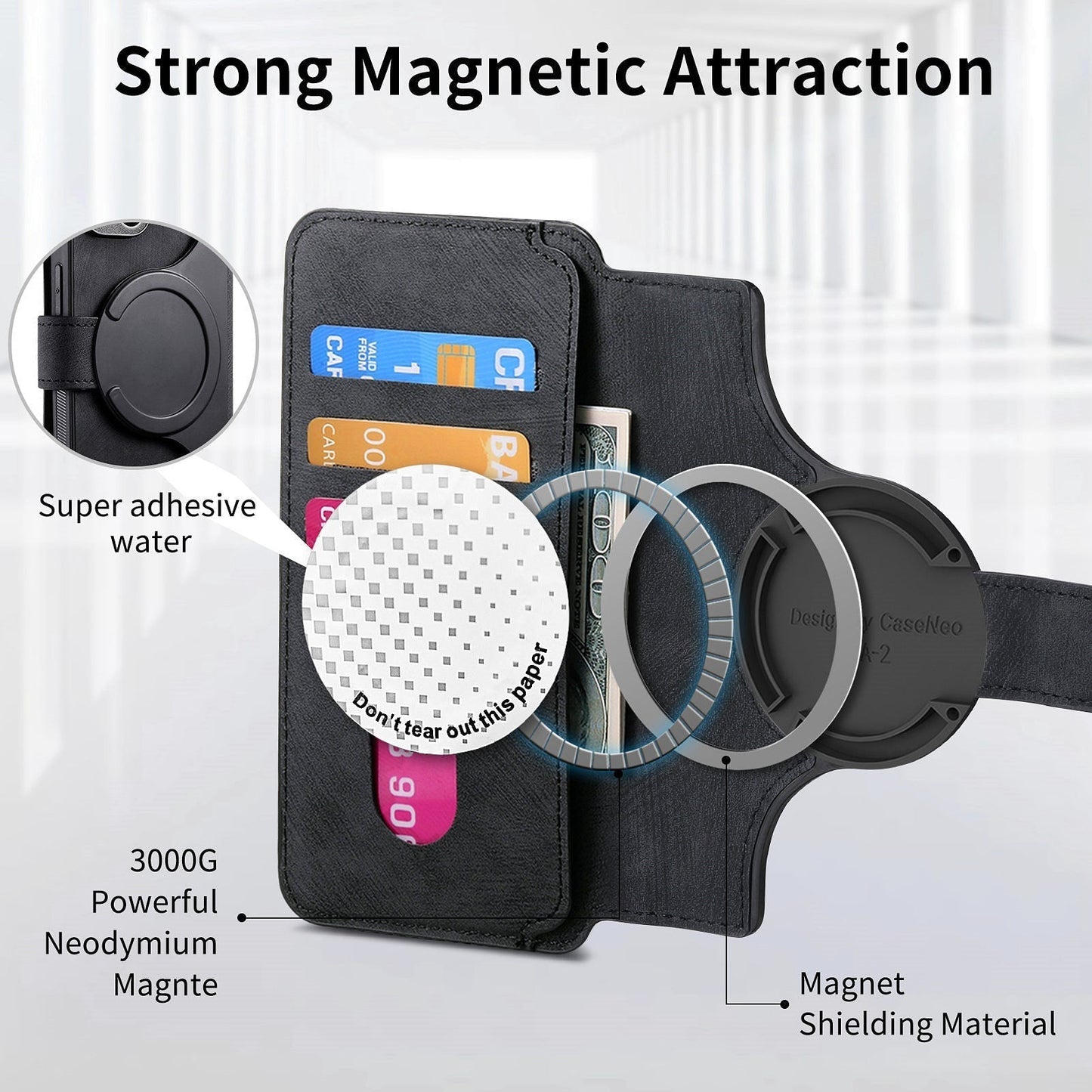 Avtagbart Magsafe 2-i-1-fodral för mobiltelefon（IPHONE 13~16)
