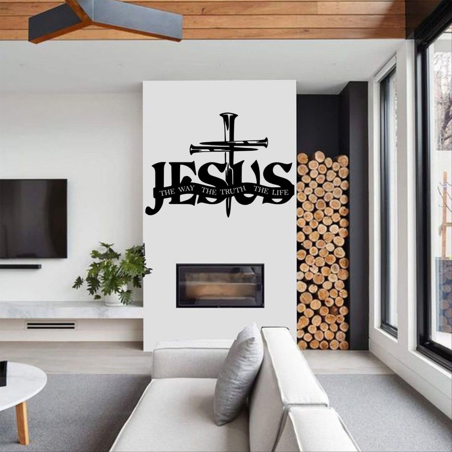 (🎁Laatste dag 49% UIT)🔥Jezus & Kruis Ontwerp Muurkunst - ⌛Beperkte handgemaakte serie