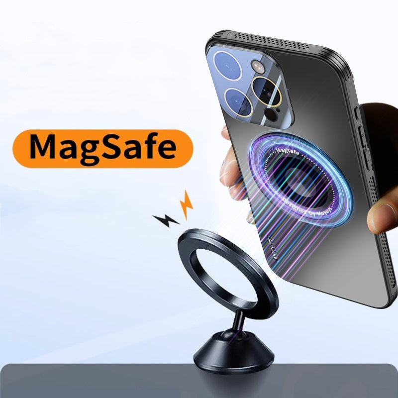 360° roterande MagSafe-kompatibelt kylande mobilskal med stativ