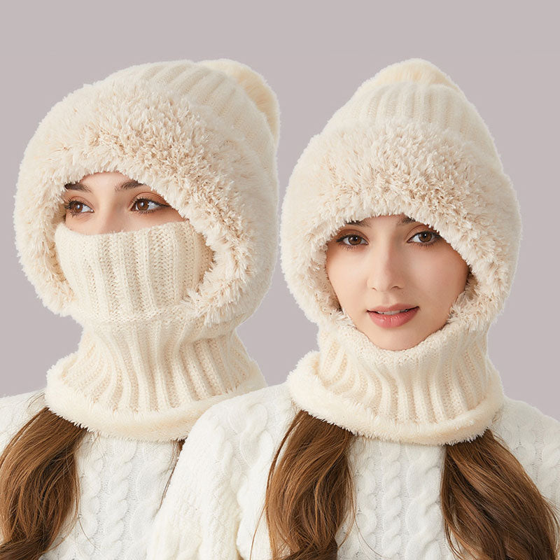 ❄️ 3-in-1 dikke pluche wintermuts🧣