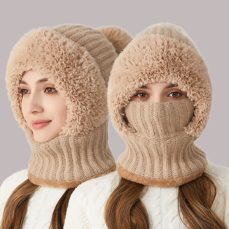 ❄️ 3-in-1 dikke pluche wintermuts🧣