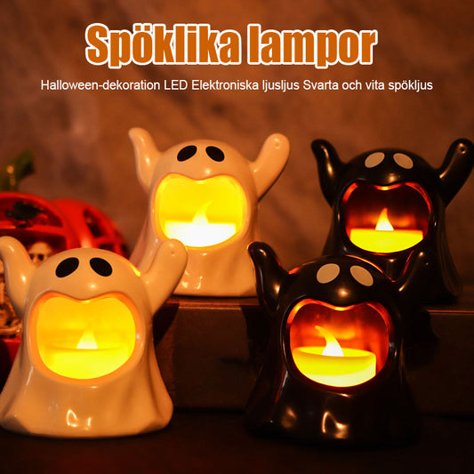 Halloween Dekoration Led Elektronisk Svart Och Vitt Spökljus