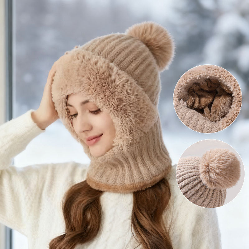 ❄️ 3-in-1 dikke pluche wintermuts🧣