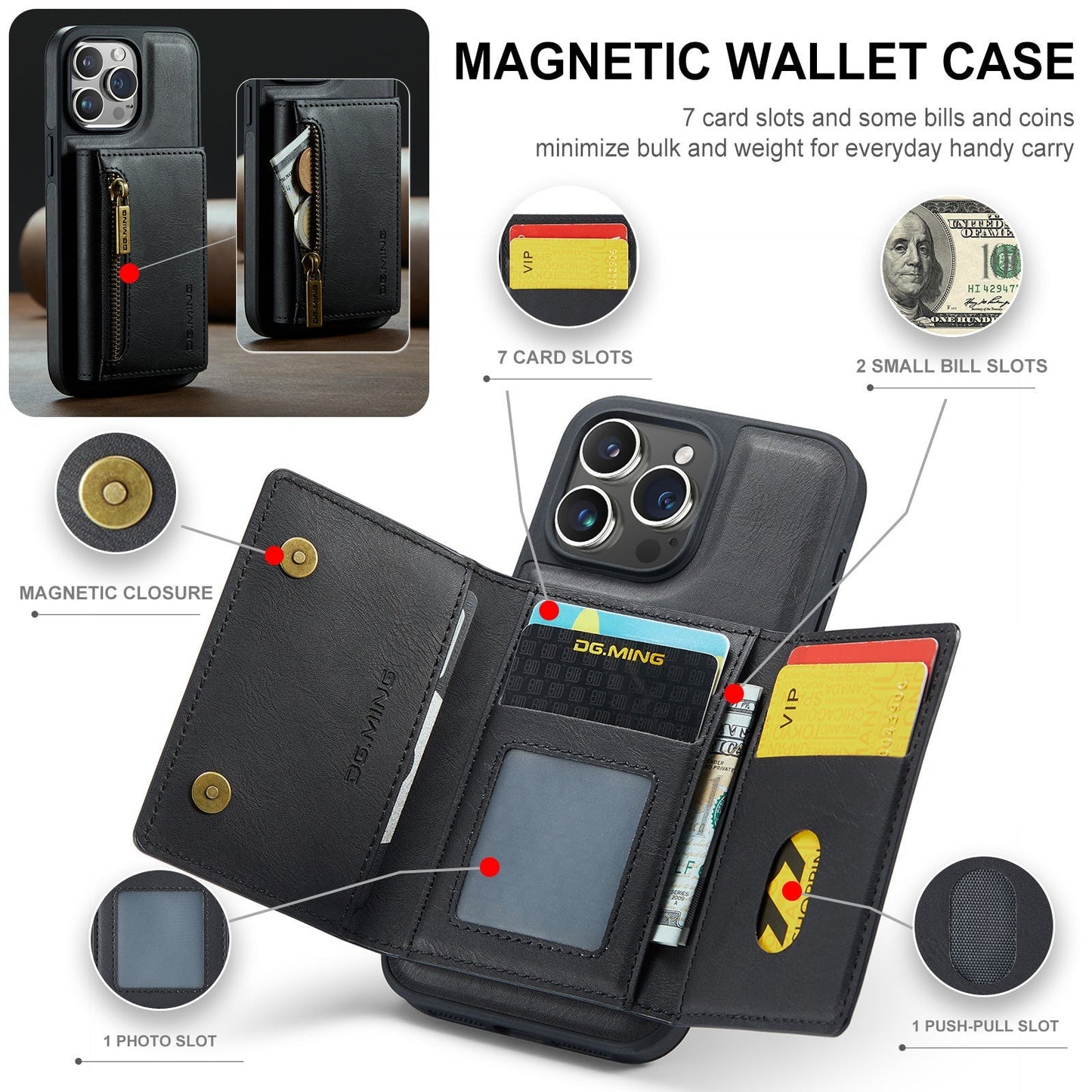 Magnetisk korthållare mobilskal