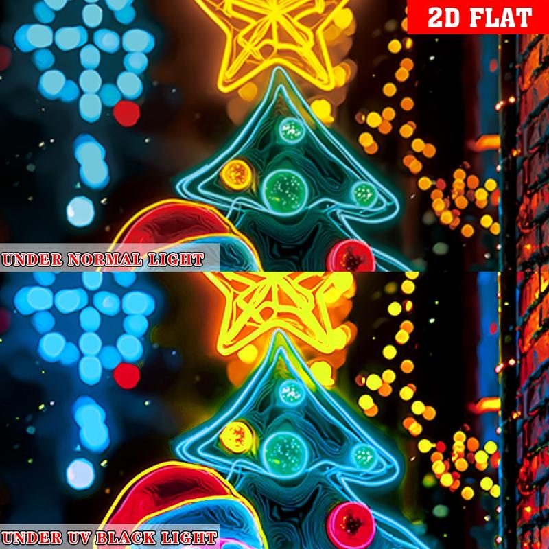 Fluorescerende kerstdeurversiering feestbanner