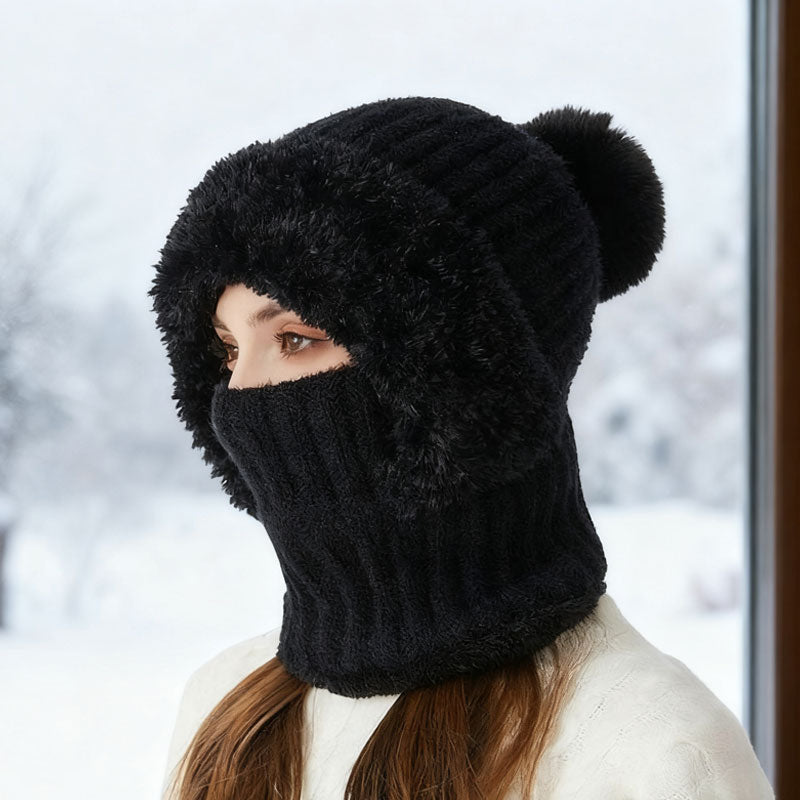 ❄️ 3-in-1 dikke pluche wintermuts🧣