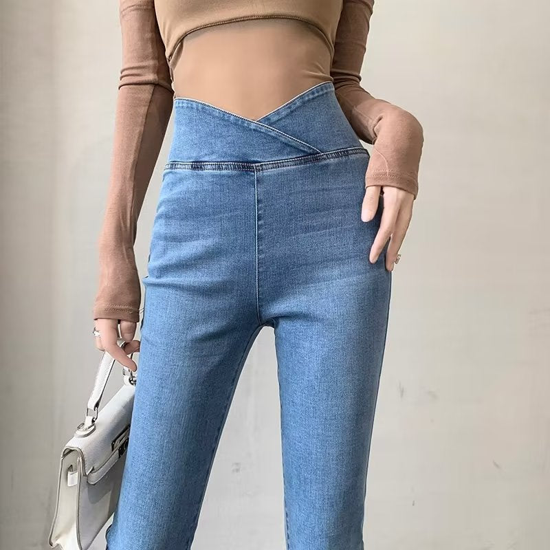 🔥Stretch Jeans Met Hoge Taille En Heuplifting