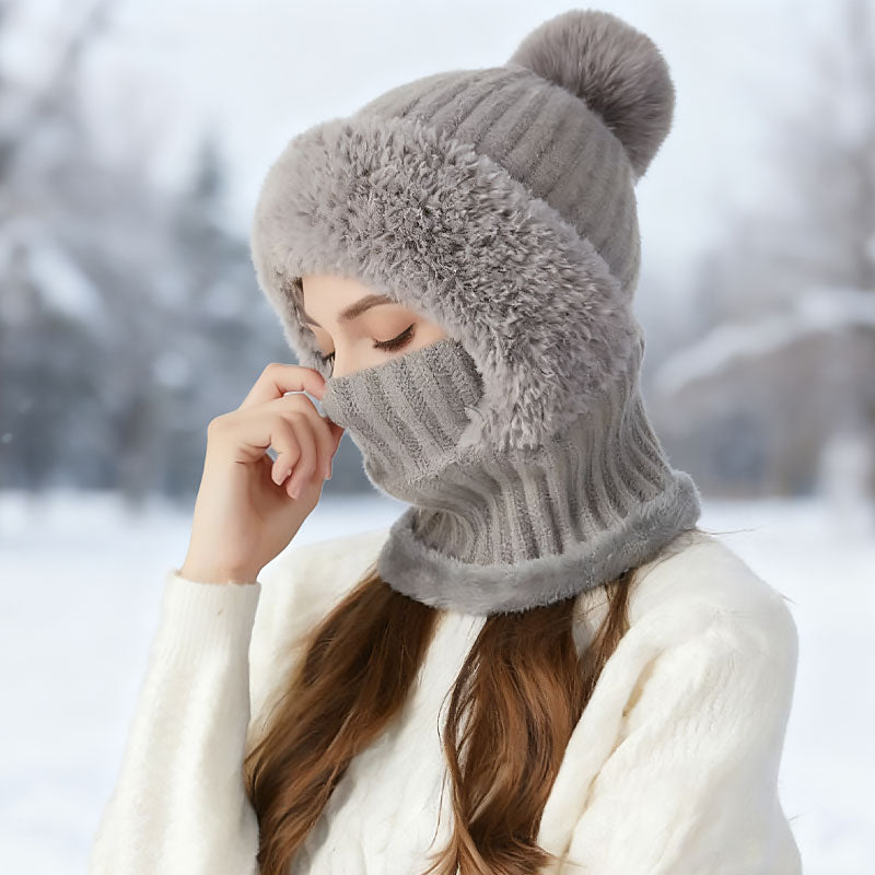 ❄️ 3-in-1 dikke pluche wintermuts🧣