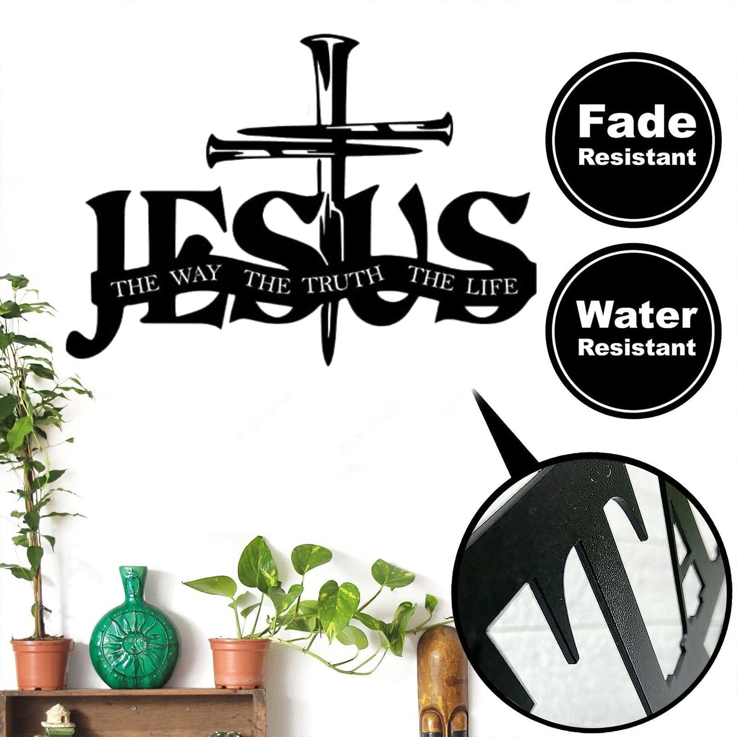 (🎁Laatste dag 49% UIT)🔥Jezus & Kruis Ontwerp Muurkunst - ⌛Beperkte handgemaakte serie