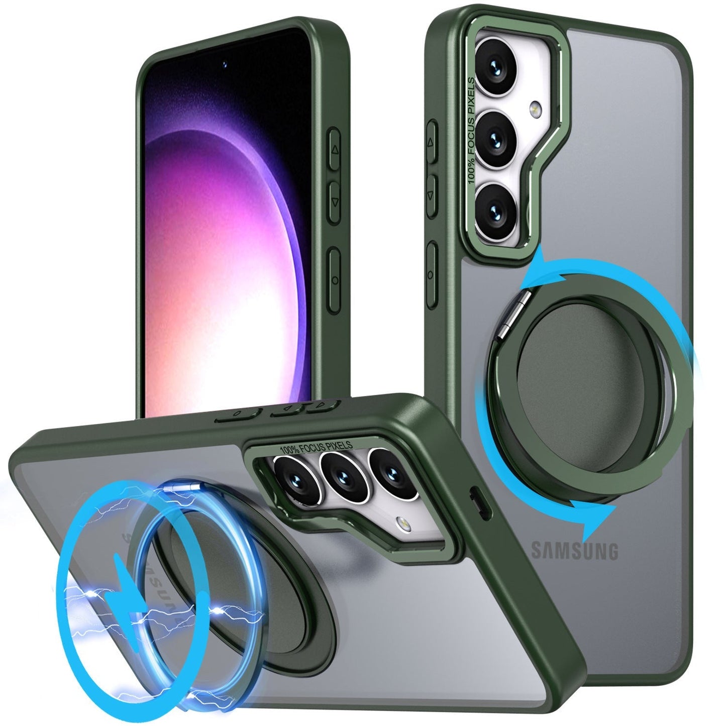 Roterande ring Magnetisk hållare Telefonfodral