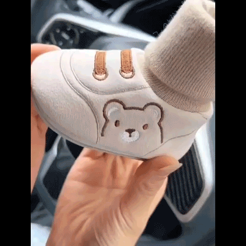 Schattige Beer Eerste Wandelschoenen Slip-on Peuterschoenen
