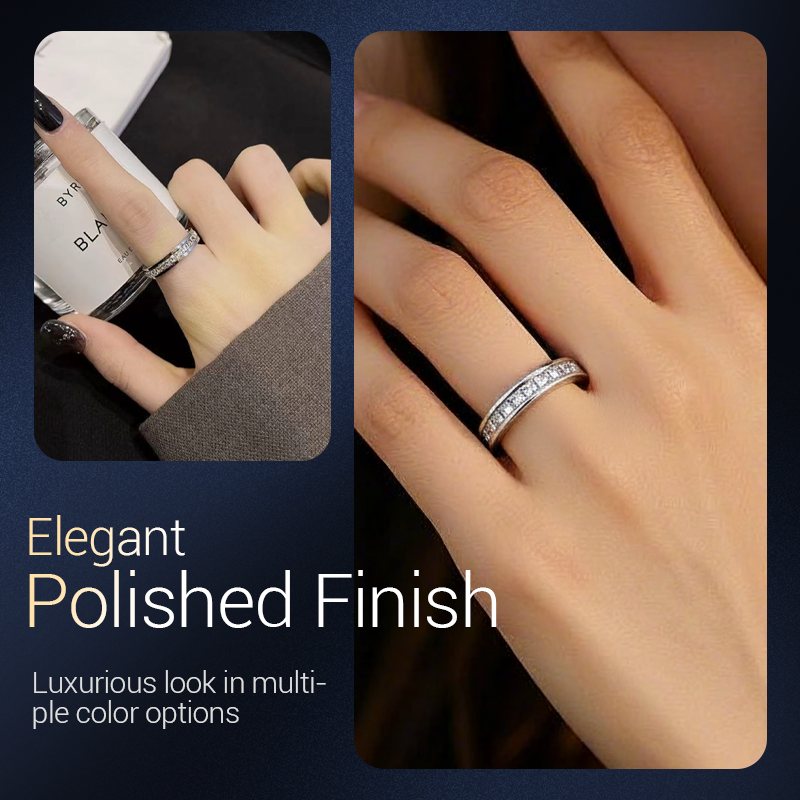 💖Black Friday Mega Deal – 50% korting!💖Draaibare spinnerring van titaniumstaal met zirkonia